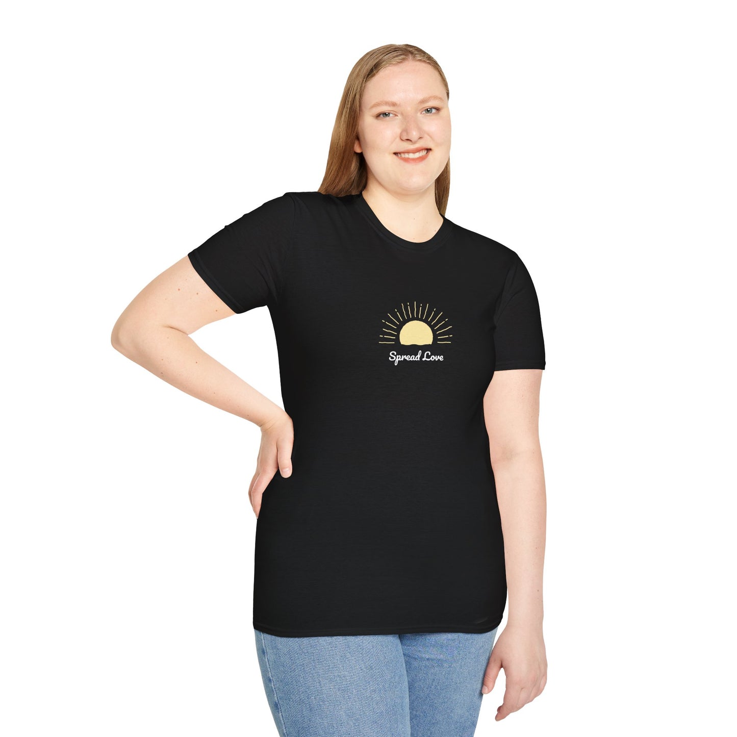 Sunrise 'Spread Love' T-Shirt — Minimal Positive Graphic Tee