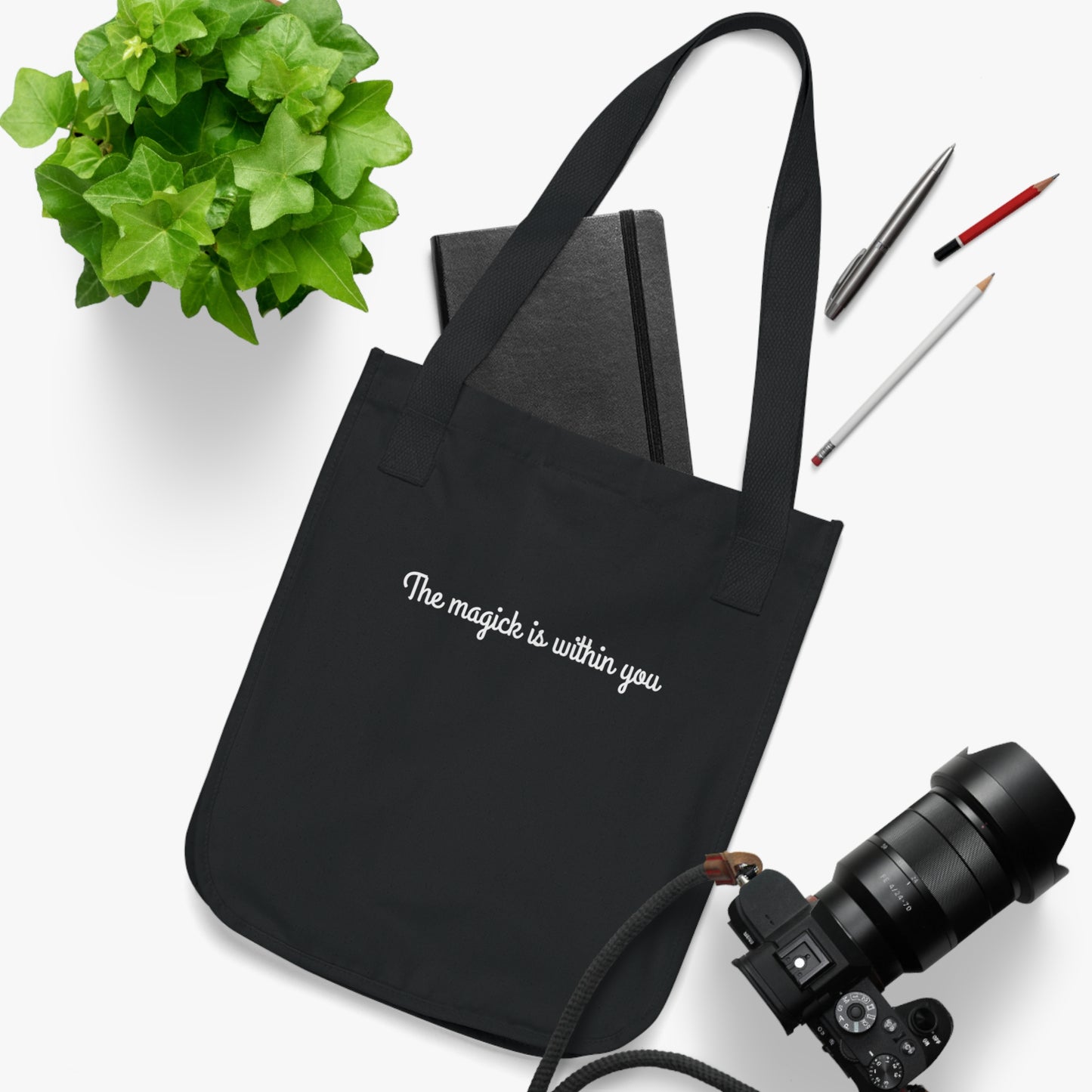 Tote Bag — 'The Magic Is Within You' Organic Canvas Inspirational Tote