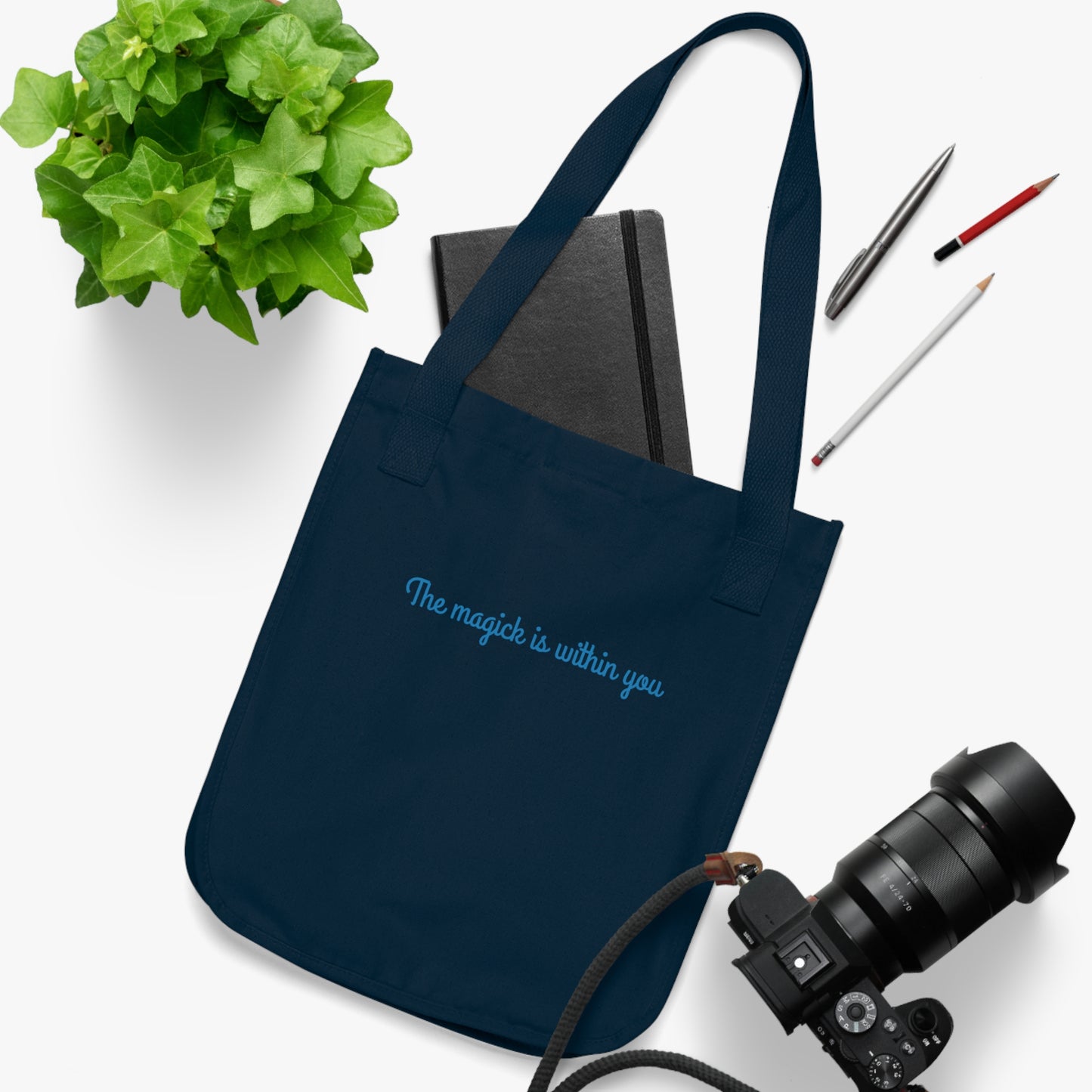 Tote Bag — 'The Magic Is Within You' Organic Canvas Inspirational Tote