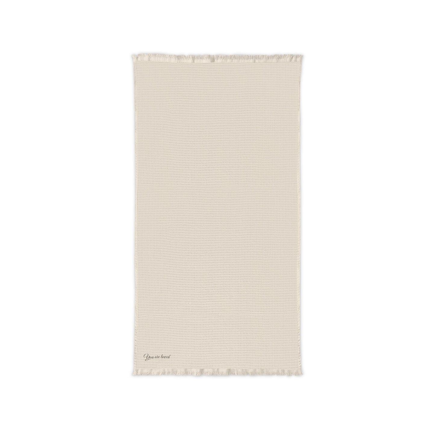 You are loved - Cotton Waffle Throw (Embroidery)